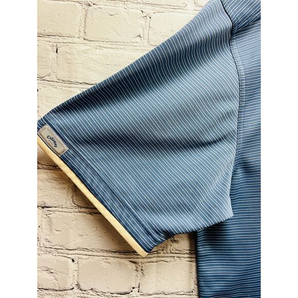 Callaway Golf Heather Micro Stripe Mens Polo Shirt Size XL 100% Polyester - Picture 5 of 11